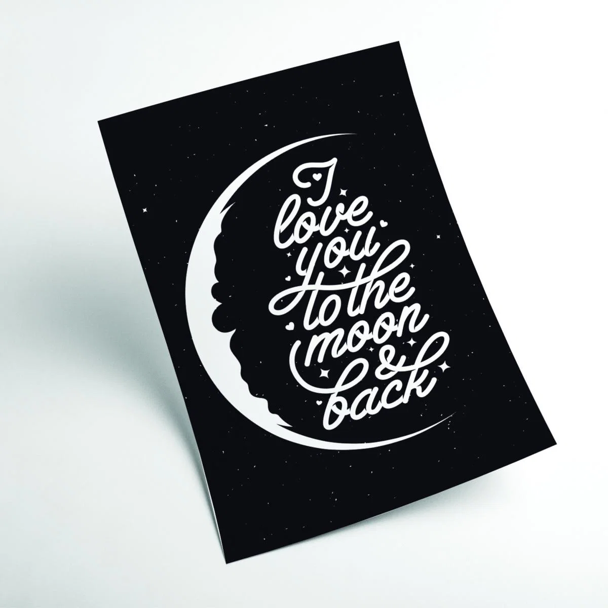 Black I Love You To The Moon And Back I Extra Large Stanley Print House – image 2