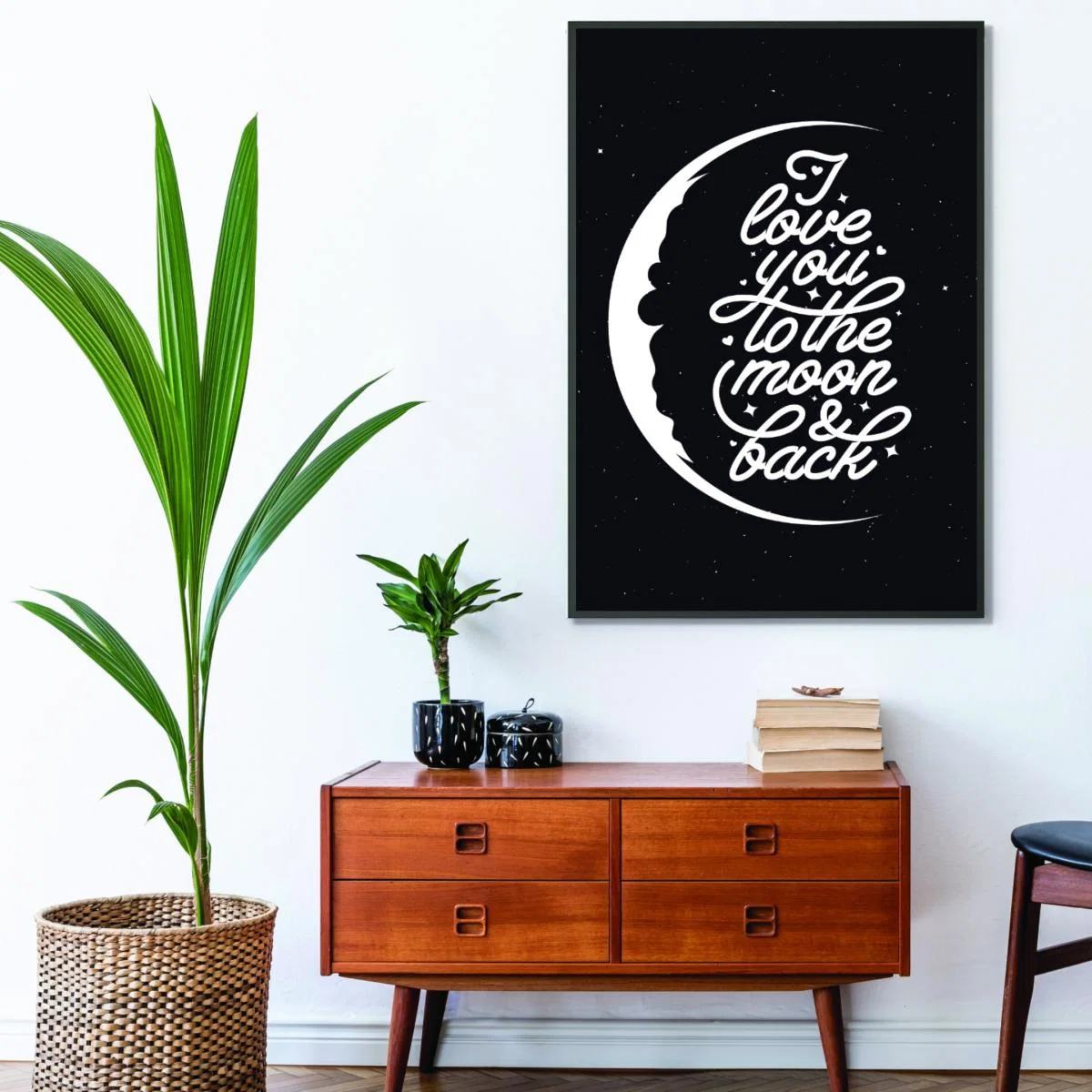 Black I Love You To The Moon And Back I Extra Large Stanley Print House – image 3