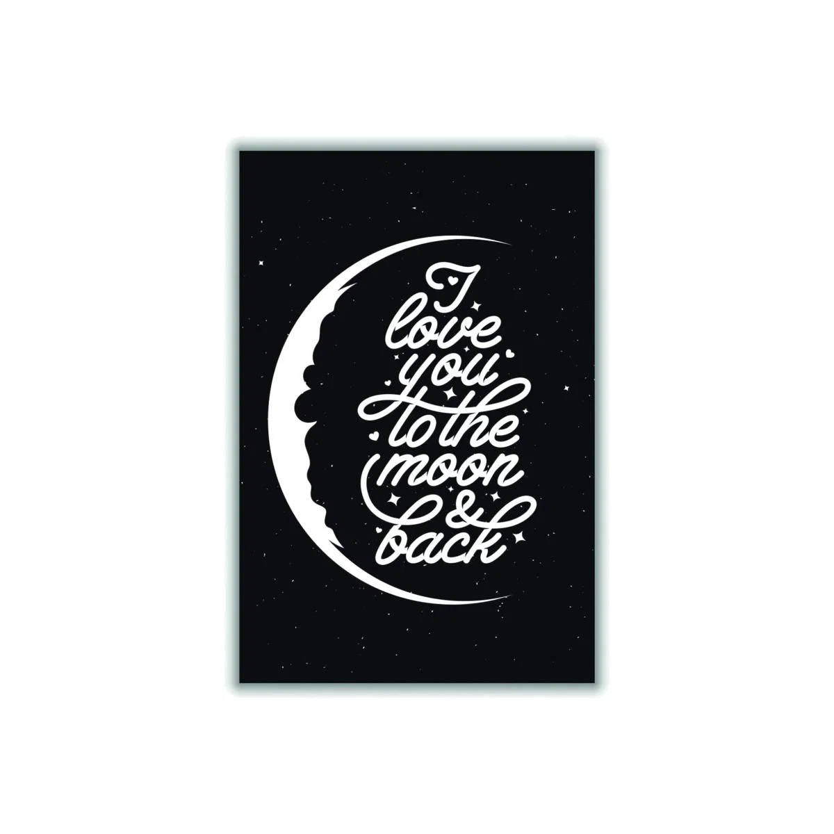 Black I Love You To The Moon And Back I Extra Large Stanley Print House – image 1