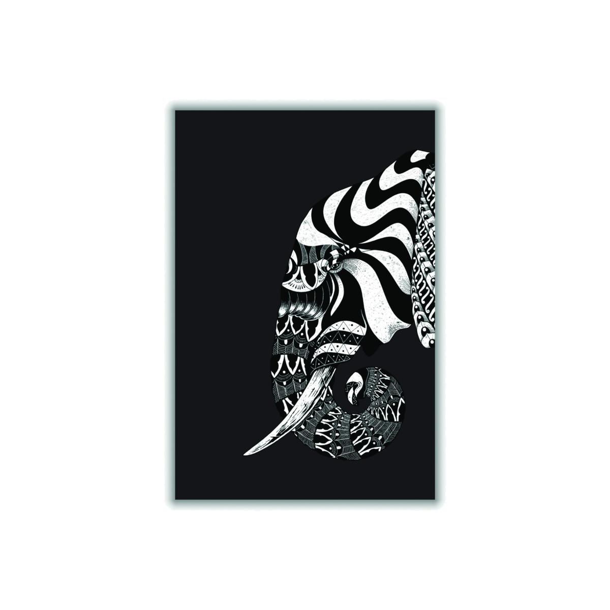 White Ornate Elephant Small Stanley Print House – image 1