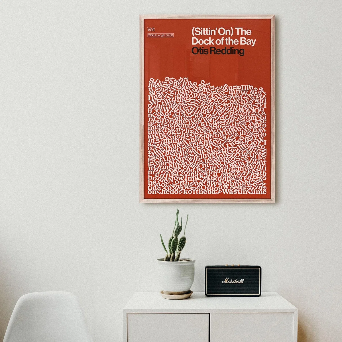 Dock Of The Bay - Song Lyric Print A2 420 X 594Mm Reign & Hail – image 2