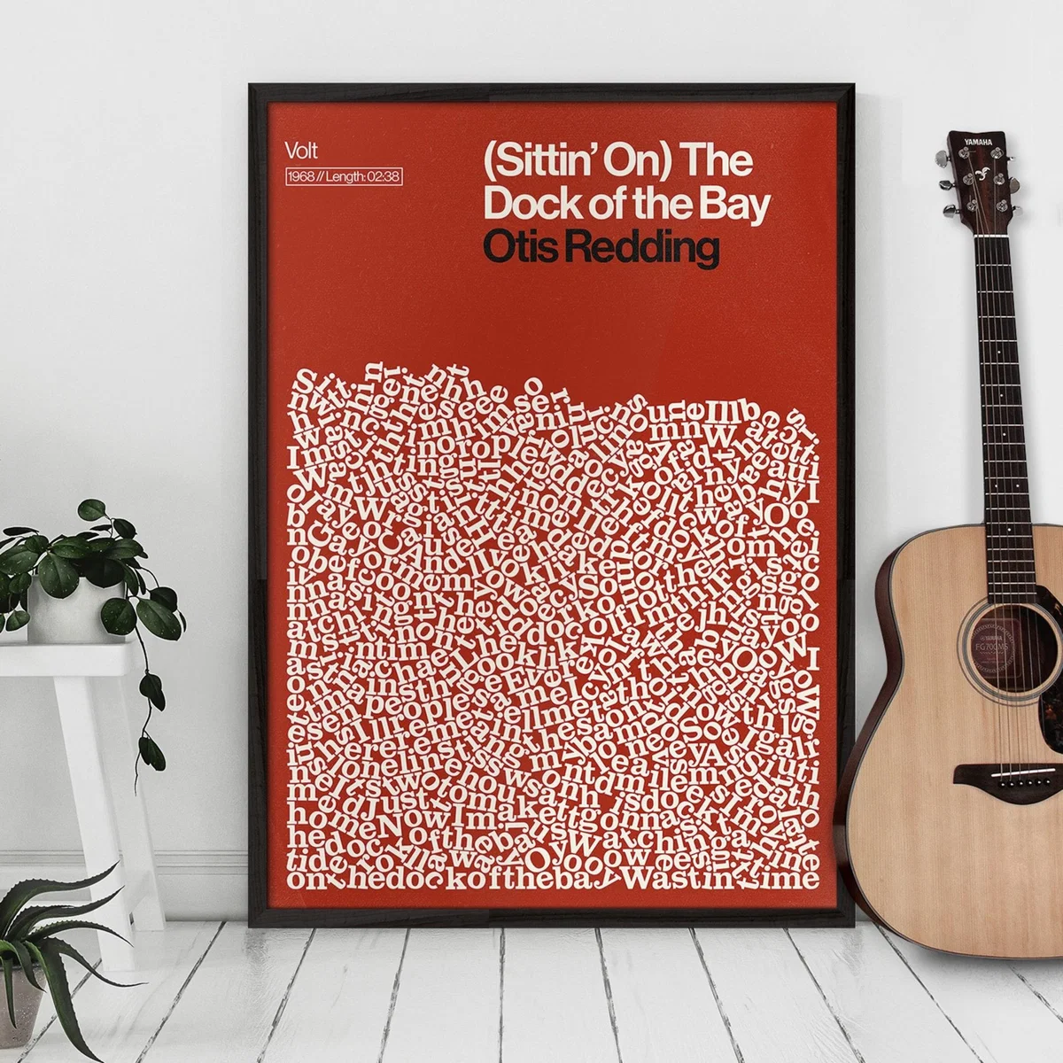 Dock Of The Bay - Song Lyric Print A2 420 X 594Mm Reign & Hail – image 3