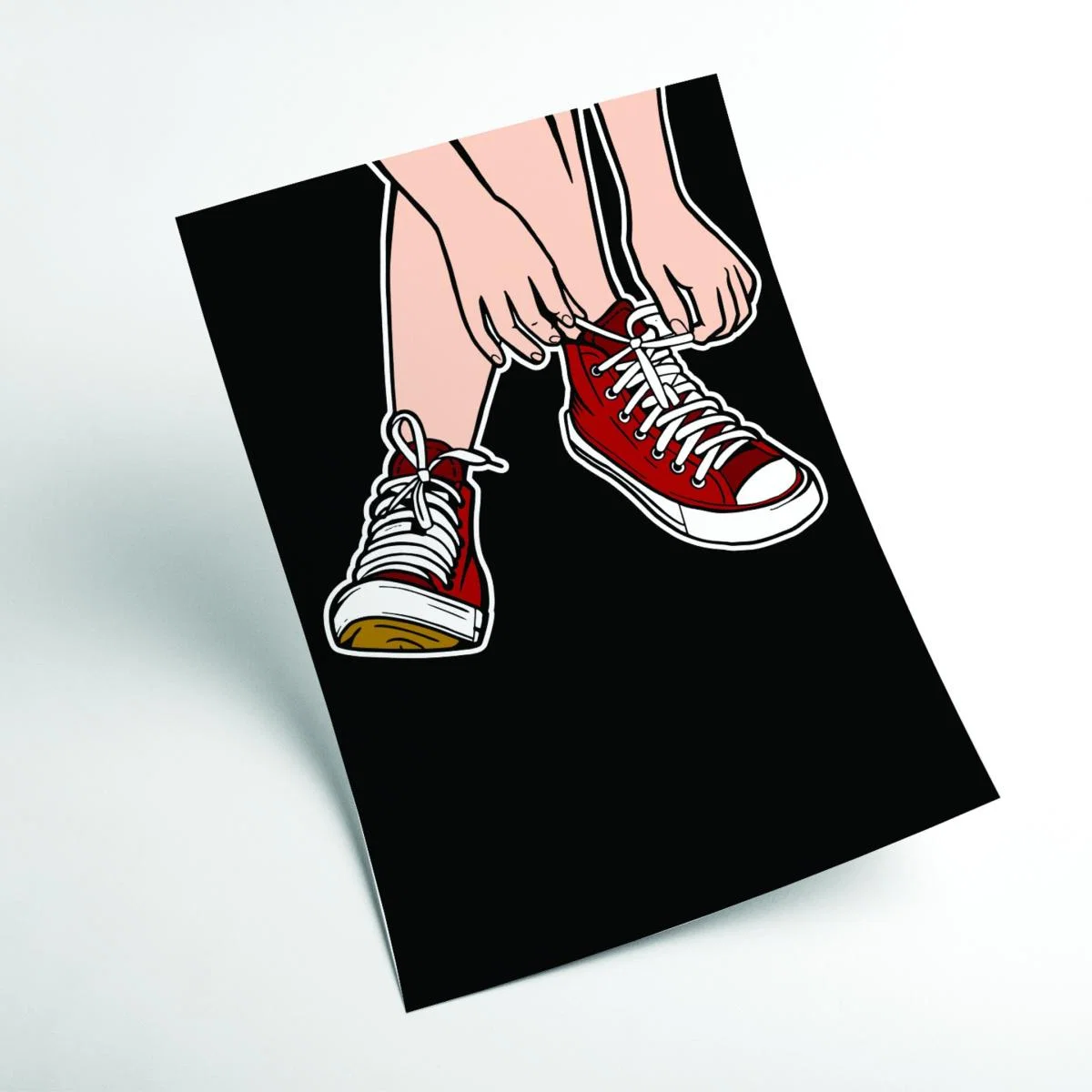Rose Gold Tie Your Shoe Laces A3 297 X 420Mm Stanley Print House – image 2