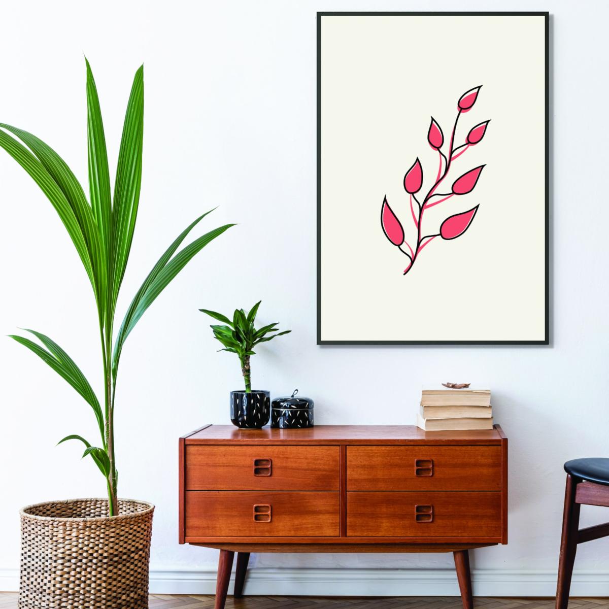 Pink / Purple Abstract Tropical Leaves Ii A1 594 X 841Mm Stanley Print House – image 3