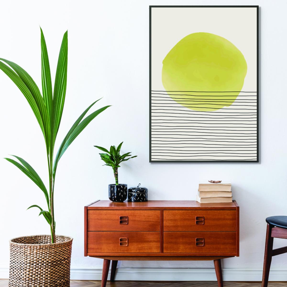 Yellow / Orange Boho Sun Series #5 Large Stanley Print House – image 3