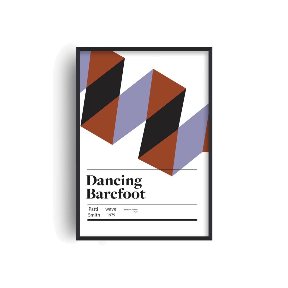 Dancing Barefoot Retro Giclée Art Print A2 | Fanclub – image 1