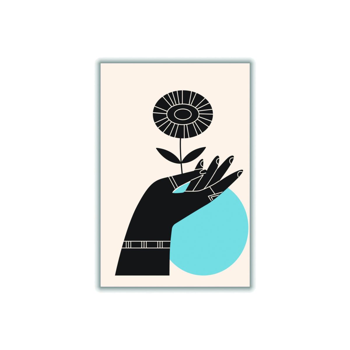 Blue Abstract Hand Iii Large Stanley Print House – image 1