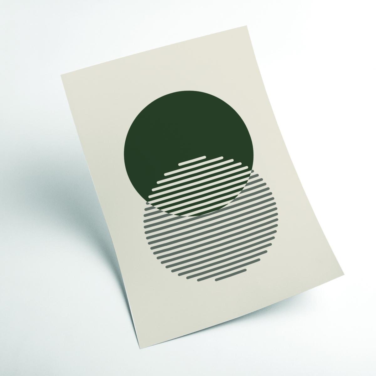 Grey Minimal Abstract Circles Ii A4 210 X 297Mm Stanley Print House – image 2