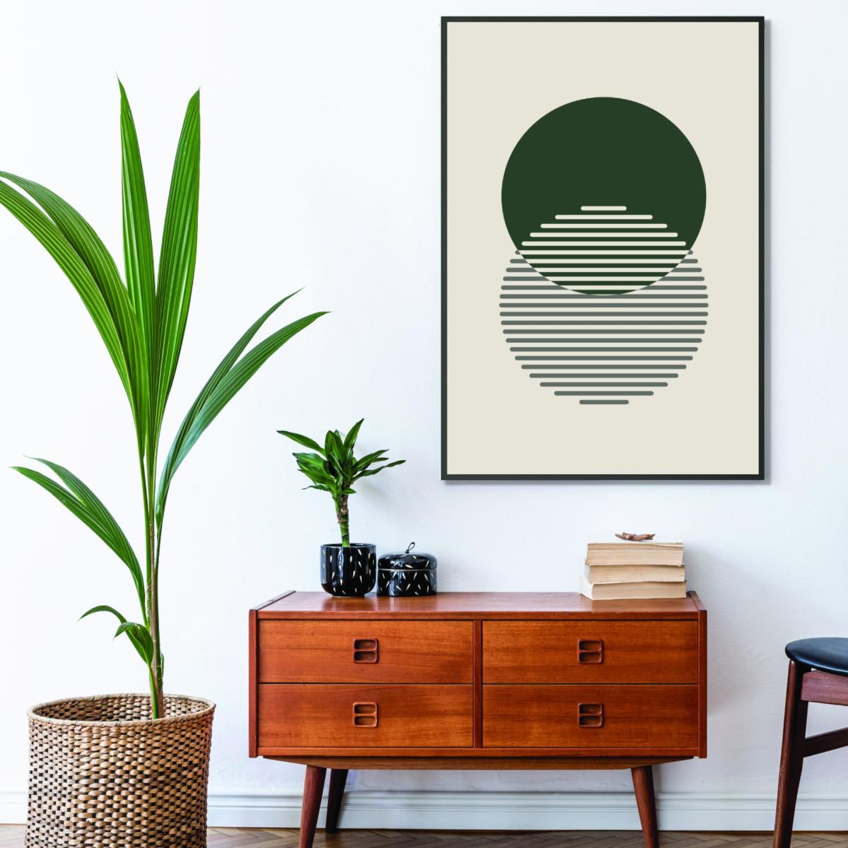 Grey Minimal Abstract Circles Ii A4 210 X 297Mm Stanley Print House – image 3