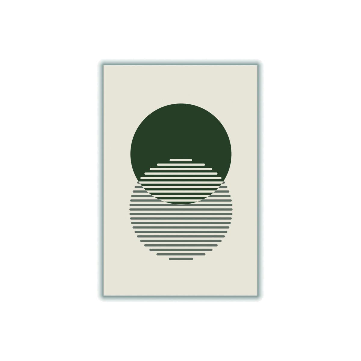Grey Minimal Abstract Circles Ii A4 210 X 297Mm Stanley Print House – image 1