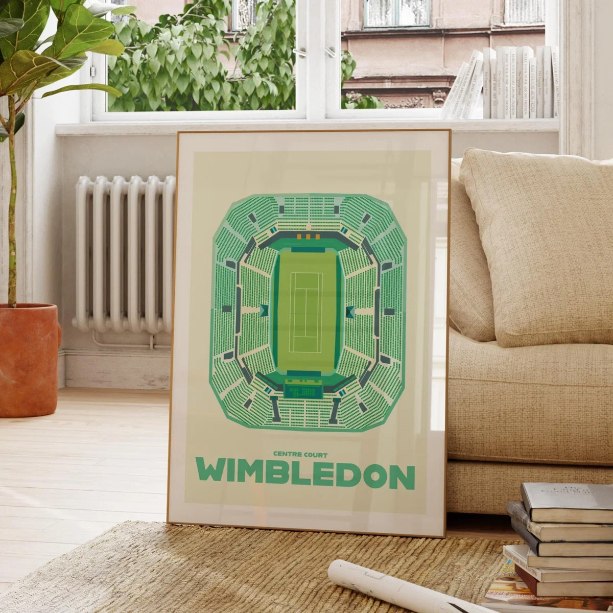 Neutrals Wimbledon London Art Print | A3 | 297 X 420Mm | Eye for London Prints – image 2