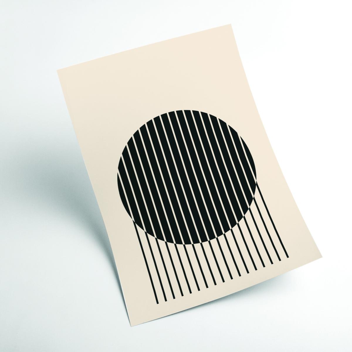 Black Minimal Circle Vibes #1 Extra Large Stanley Print House – image 2
