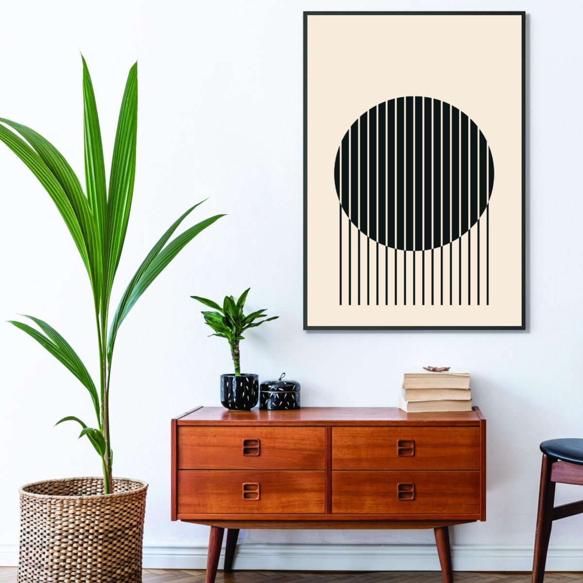 Black Minimal Circle Vibes #1 Extra Large Stanley Print House – image 3