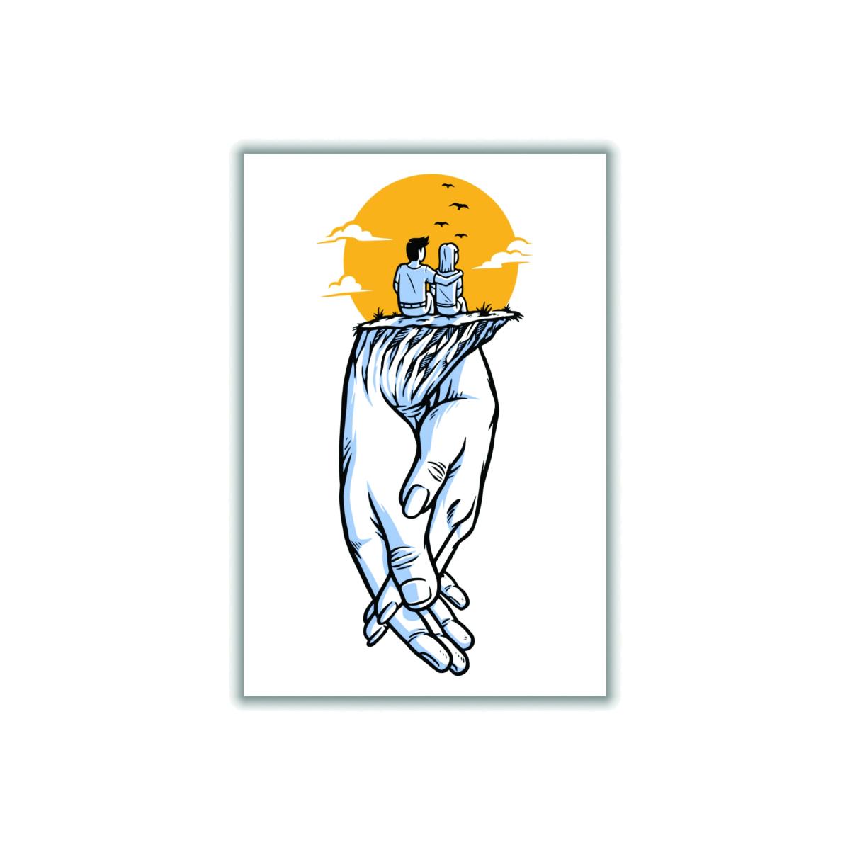 Yellow / Orange Date Night A3 297 X 420Mm Stanley Print House – image 1