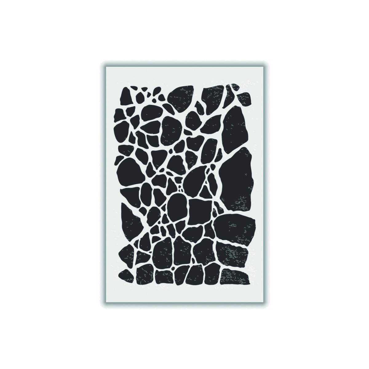 Black Geometric Rocky Pattern A2 420 X 594Mm Stanley Print House – image 1