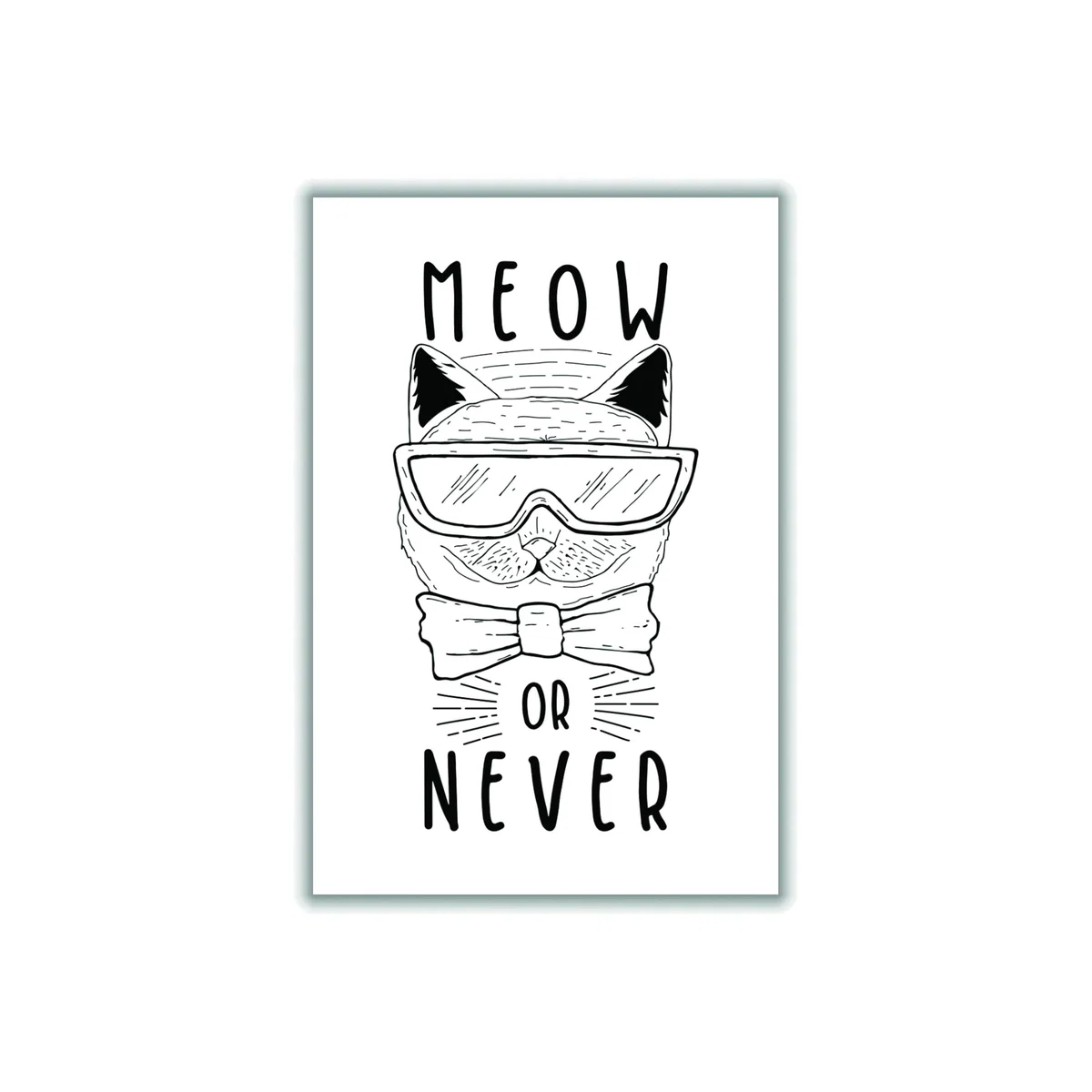 Black Meow Or Never A3 297 X 420Mm Stanley Print House – image 1
