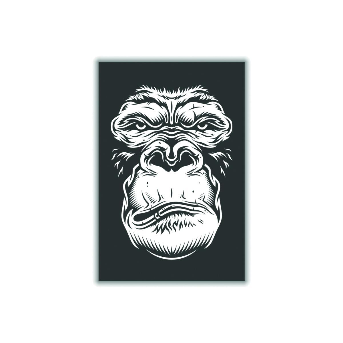 Black Close Up Ape Large Stanley Print House – image 1