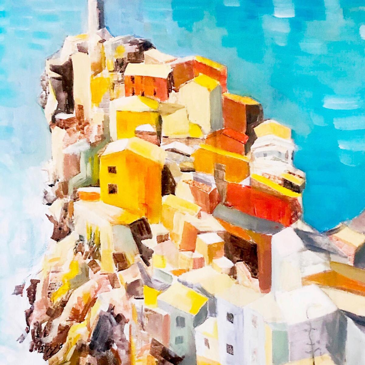 Cinque Terre Art Print: Colourful Seaside Town In Italy Awol – image 4