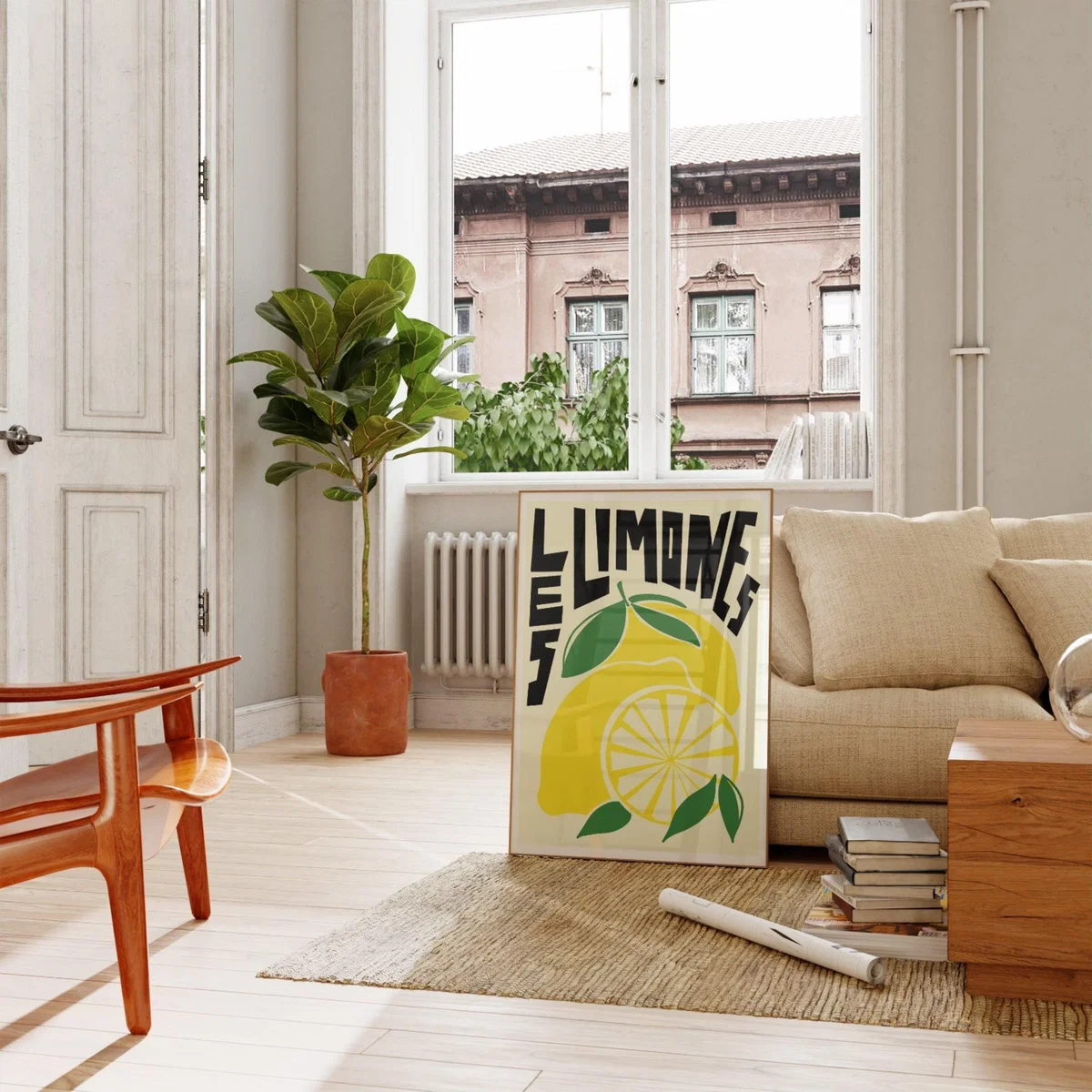 Yellow / Orange Les Limones Art Print - A3 Natalie Cass Art – image 2