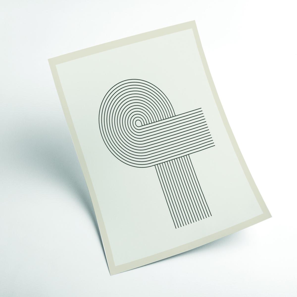 Grey Modern Geometric 1 A2 420 X 594Mm Stanley Print House – image 2