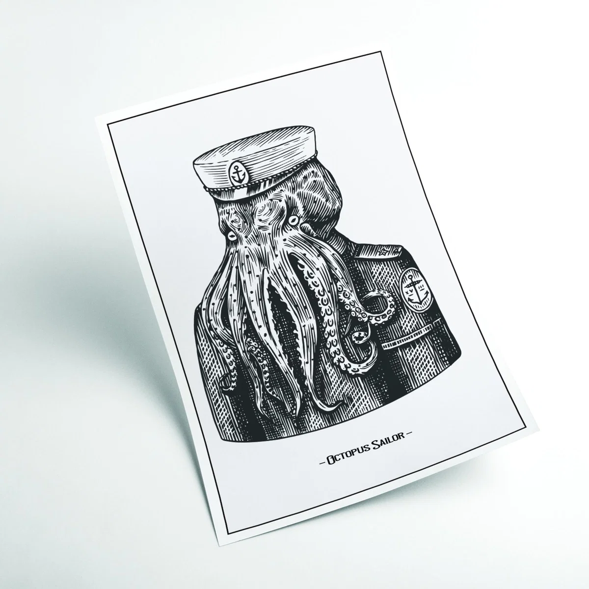 Grey Octopus Sailor Small Stanley Print House – image 2