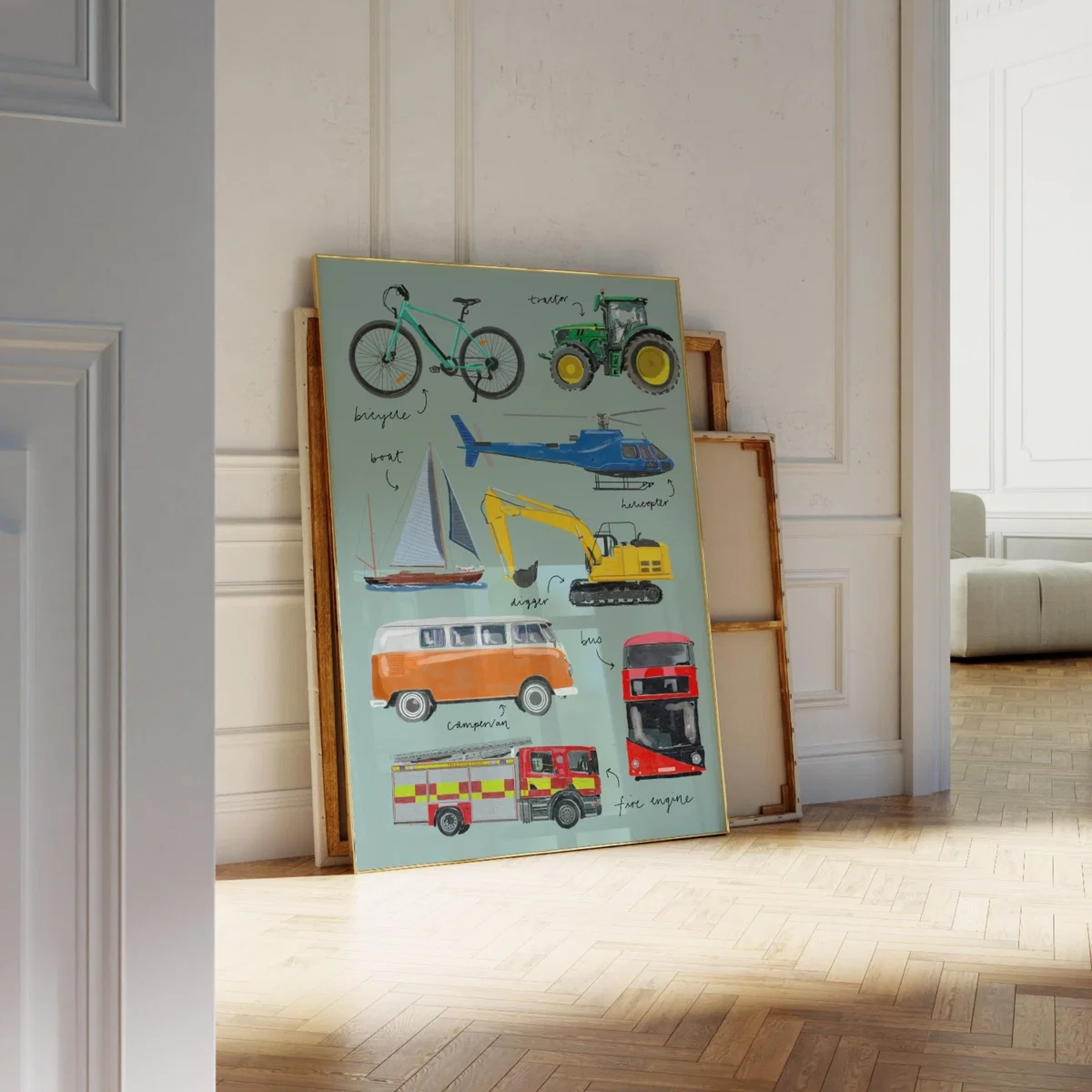 Blue Transport Art Print - A2 Natalie Cass Art – image 2