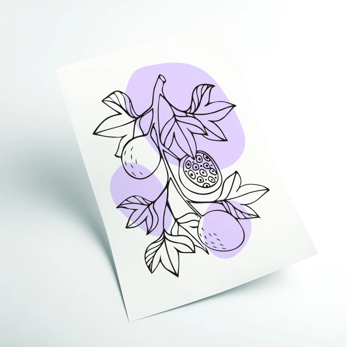 Pink / Purple Boho Fruits #1 A1 594 X 841Mm Stanley Print House – image 2