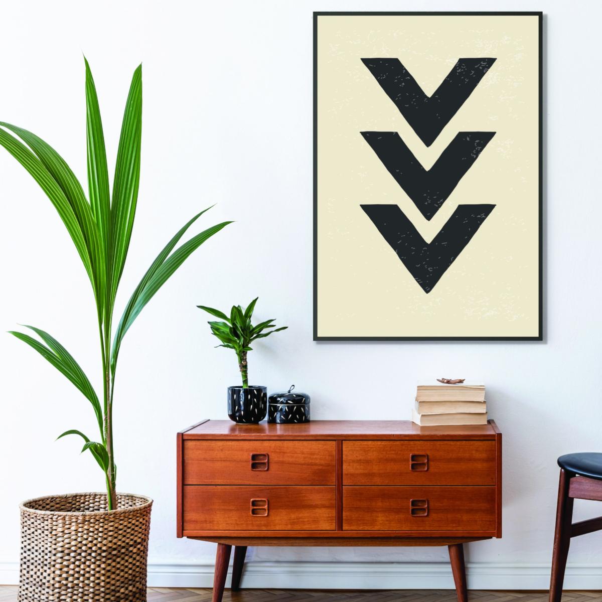 Black Abstract Triangles #2 A1 594 X 841Mm Stanley Print House – image 3