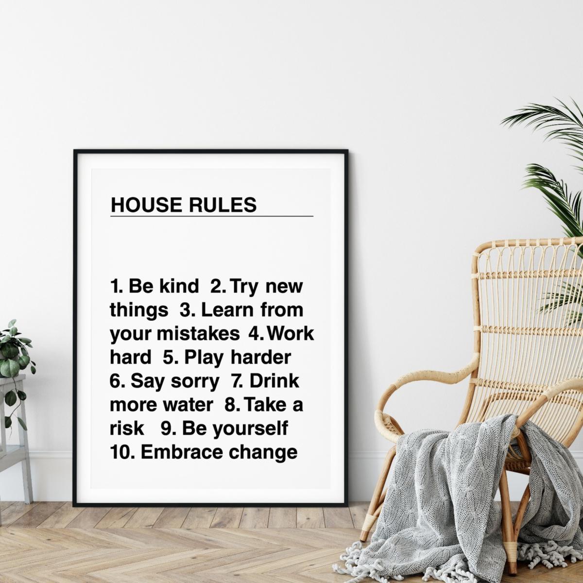 Black House Rules - A4 Art Print Size A4 210 X 297Mm The Native State – image 3