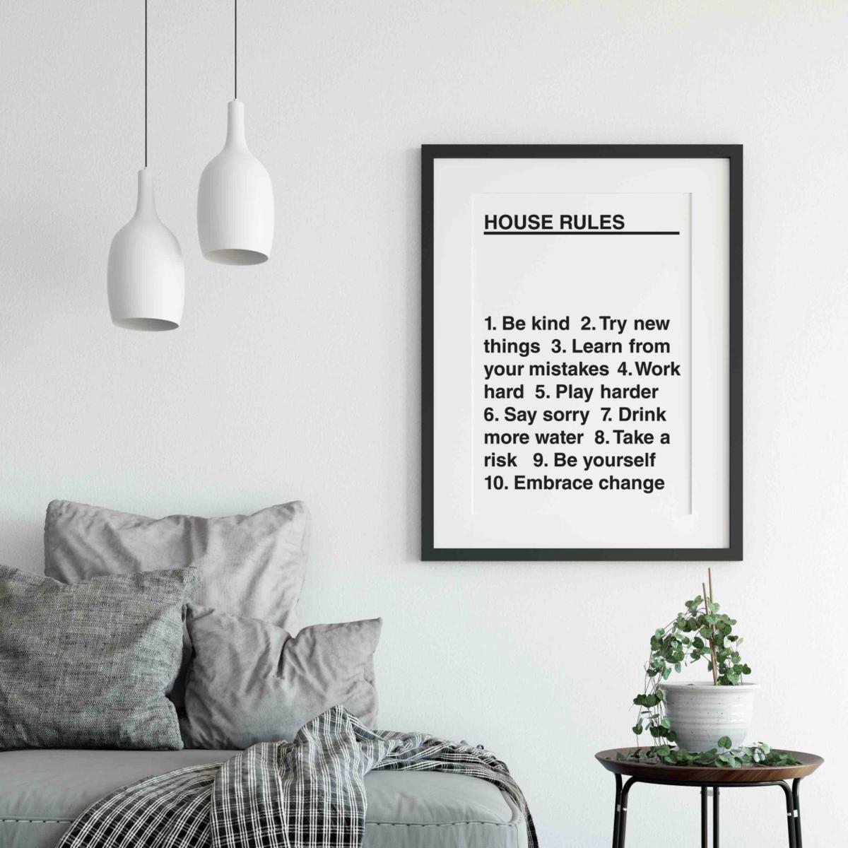 Black House Rules - A4 Art Print Size A4 210 X 297Mm The Native State – image 4