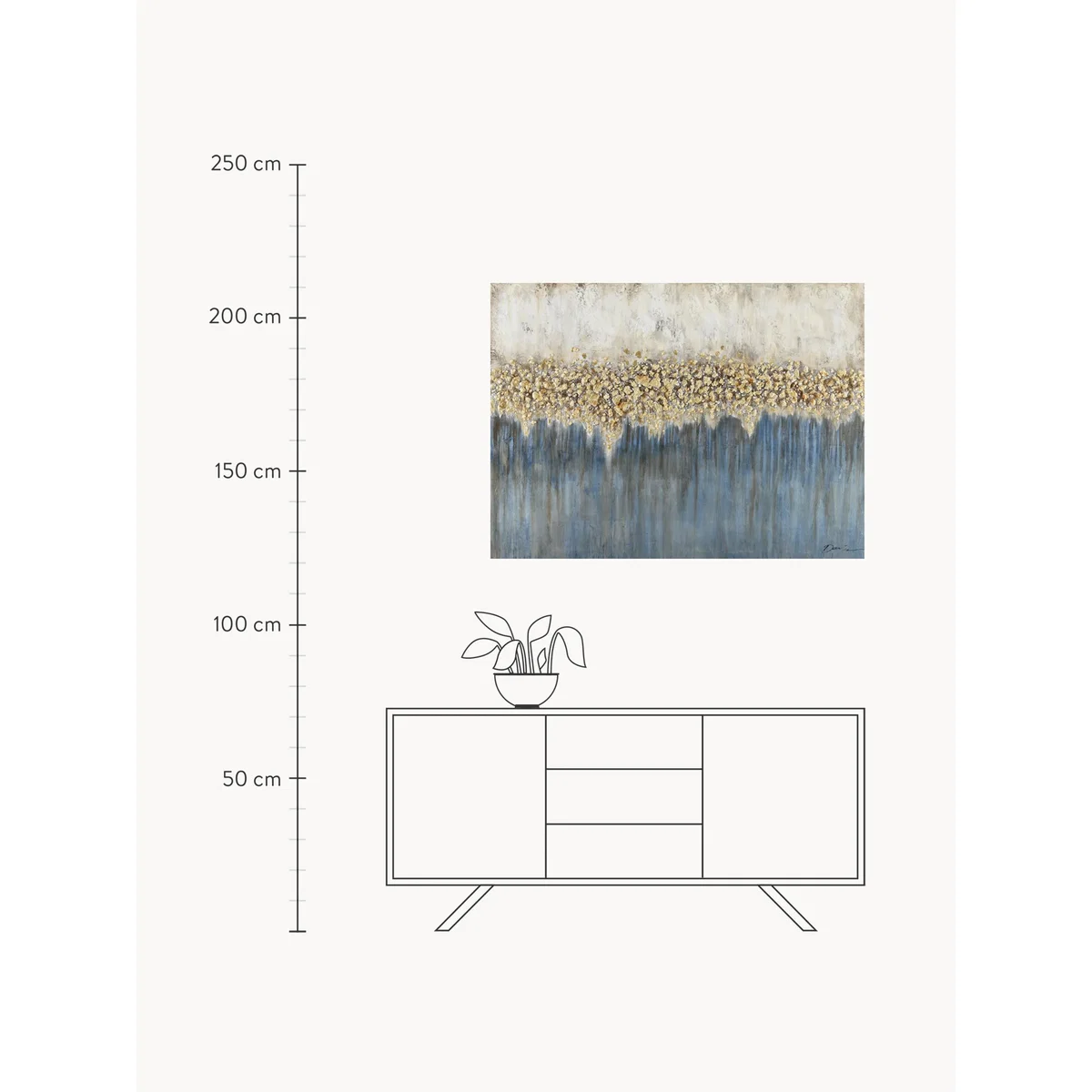 Hand-painted Canvas Painting Danish Arts I – image 3