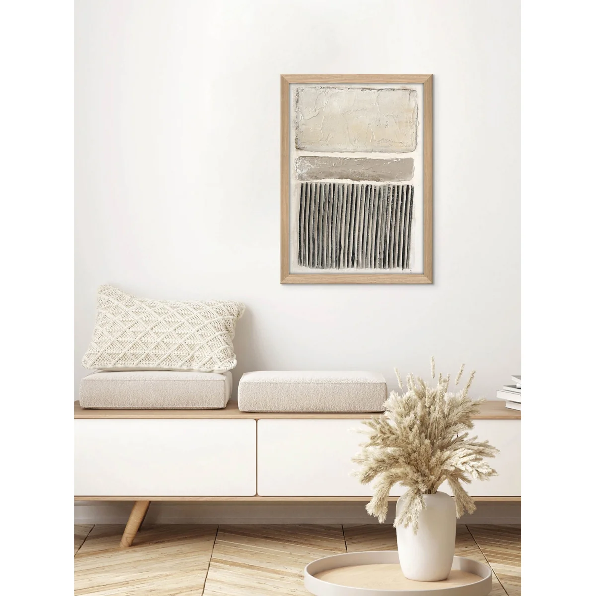 Hand-Painted Framed Canvas Art Structure I – image 2