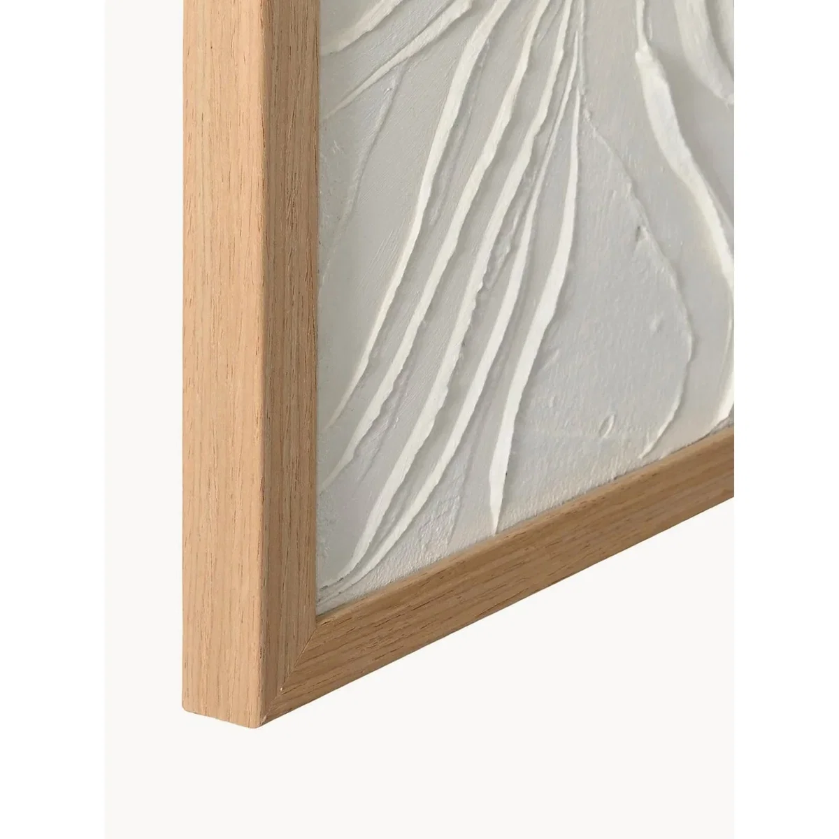 Hand-Painted Framed Canvas White Dune – image 4