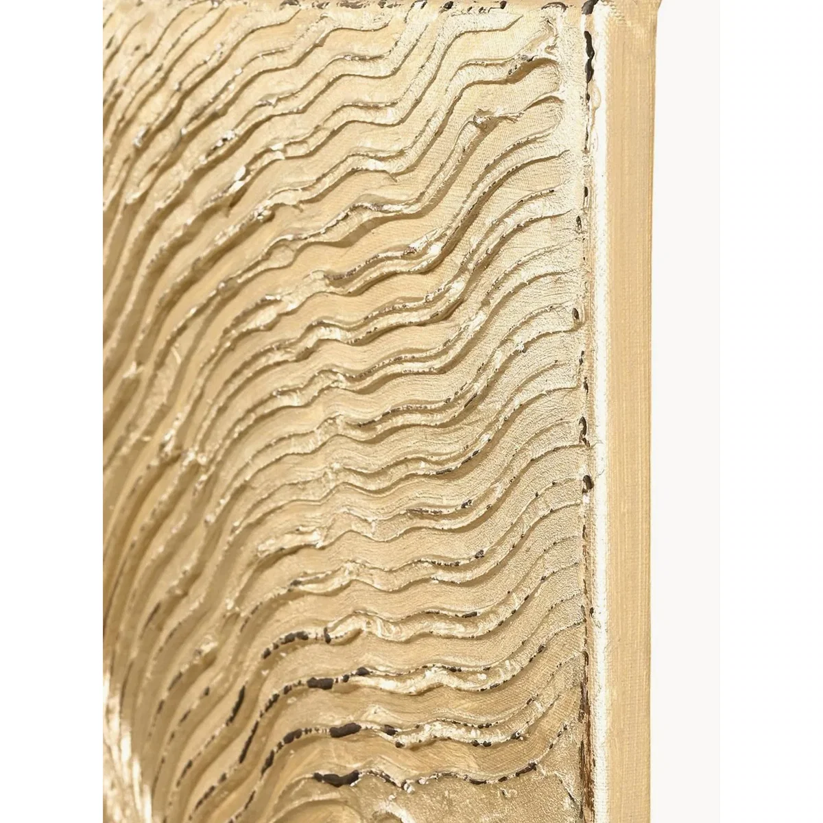 Hand-Painted Canvas Art Metallic Champagne – image 3