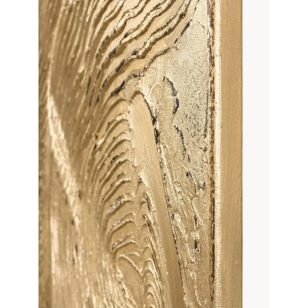 Hand-Painted Canvas Art Metallic Champagne – image 4