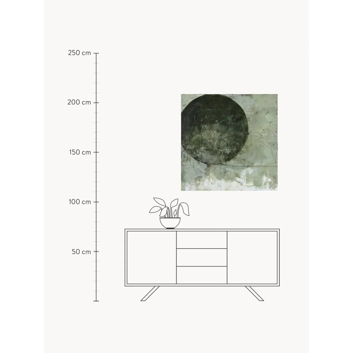 Hand-Painted Canvas Art Light Ball – image 3