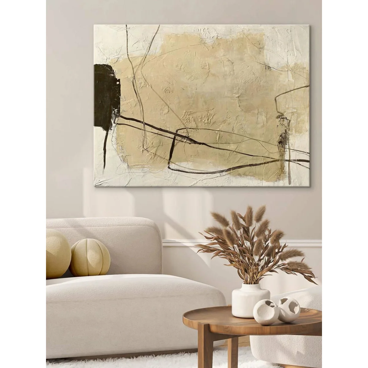 Hand-Painted Canvas Art Cloudline – image 2