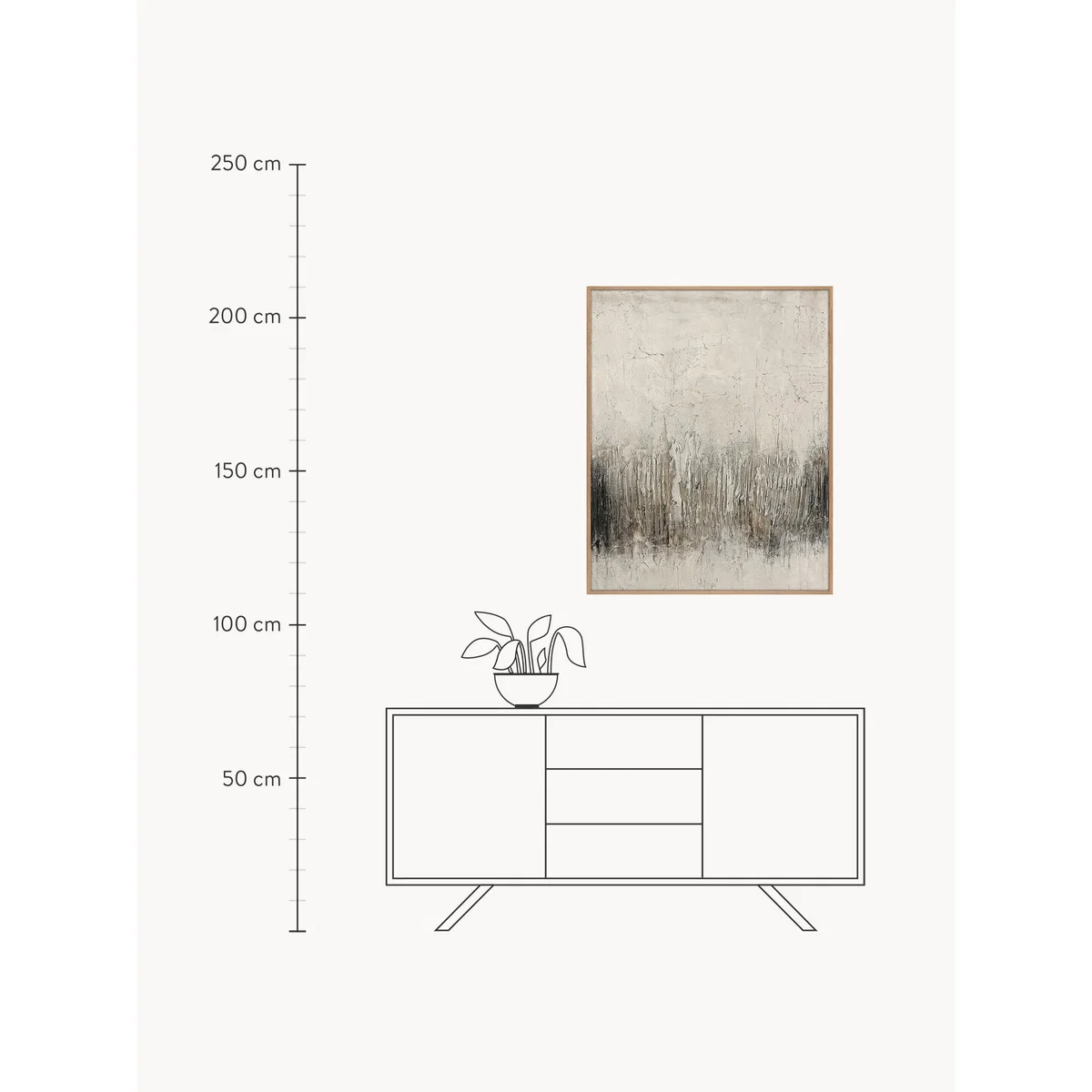 Hand-Painted Framed Canvas Art Rocky – image 3