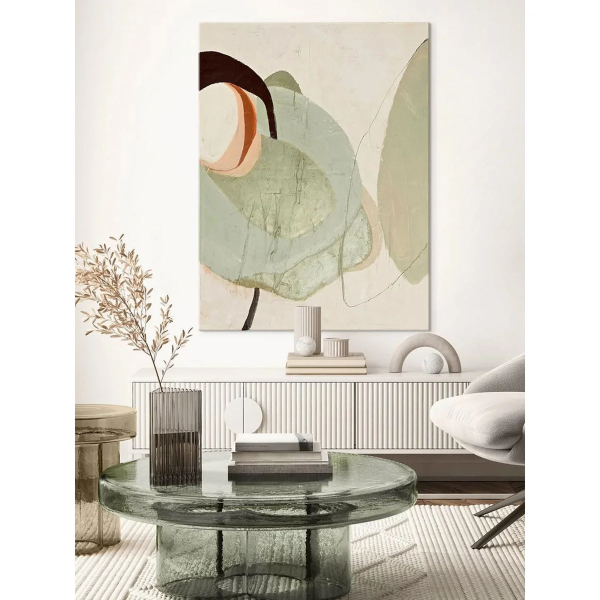 Hand-Painted Canvas Art Moon Rock – image 2
