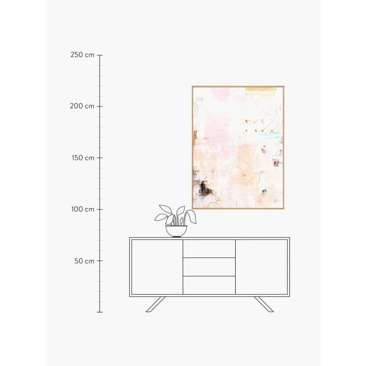 Hand-Painted Framed Canvas Art Small Notes – image 3