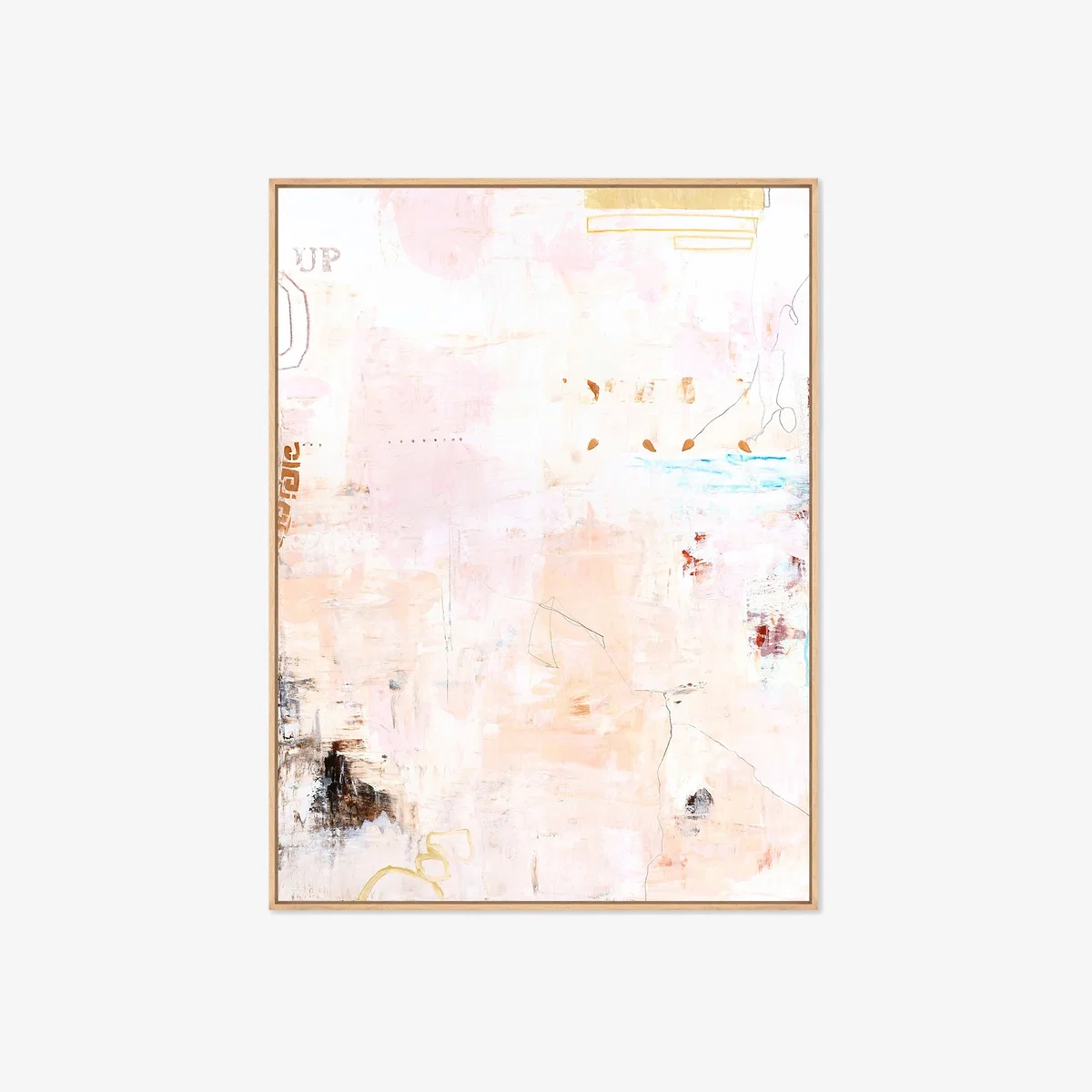 Hand-Painted Framed Canvas Art Small Notes – image 1