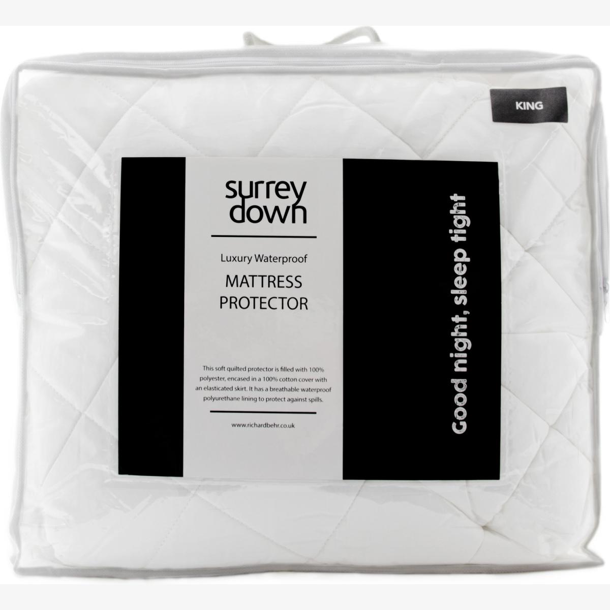Surrey Down Luxury Waterproof Mattress Protector - White / King – image 1