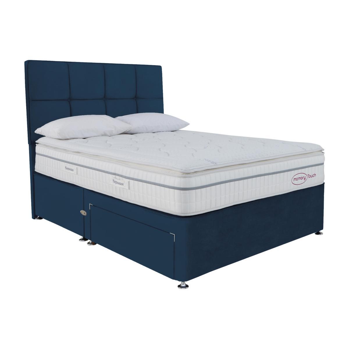 Sleepeezee - Memory Touch 2800 Divan Set - Super King - Blue – image 1