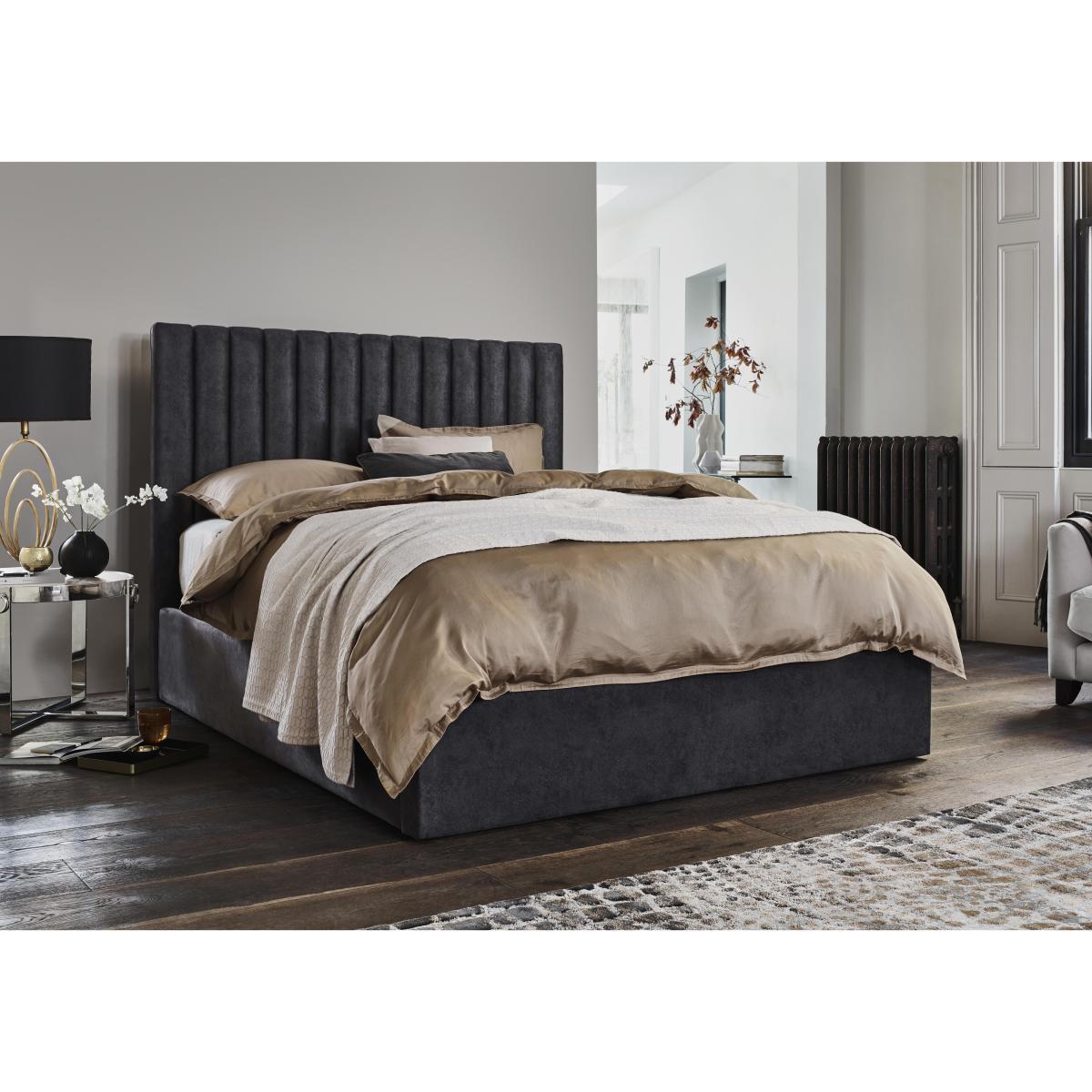 Ramos Ottoman Bedframe - Super King - Grey – image 3