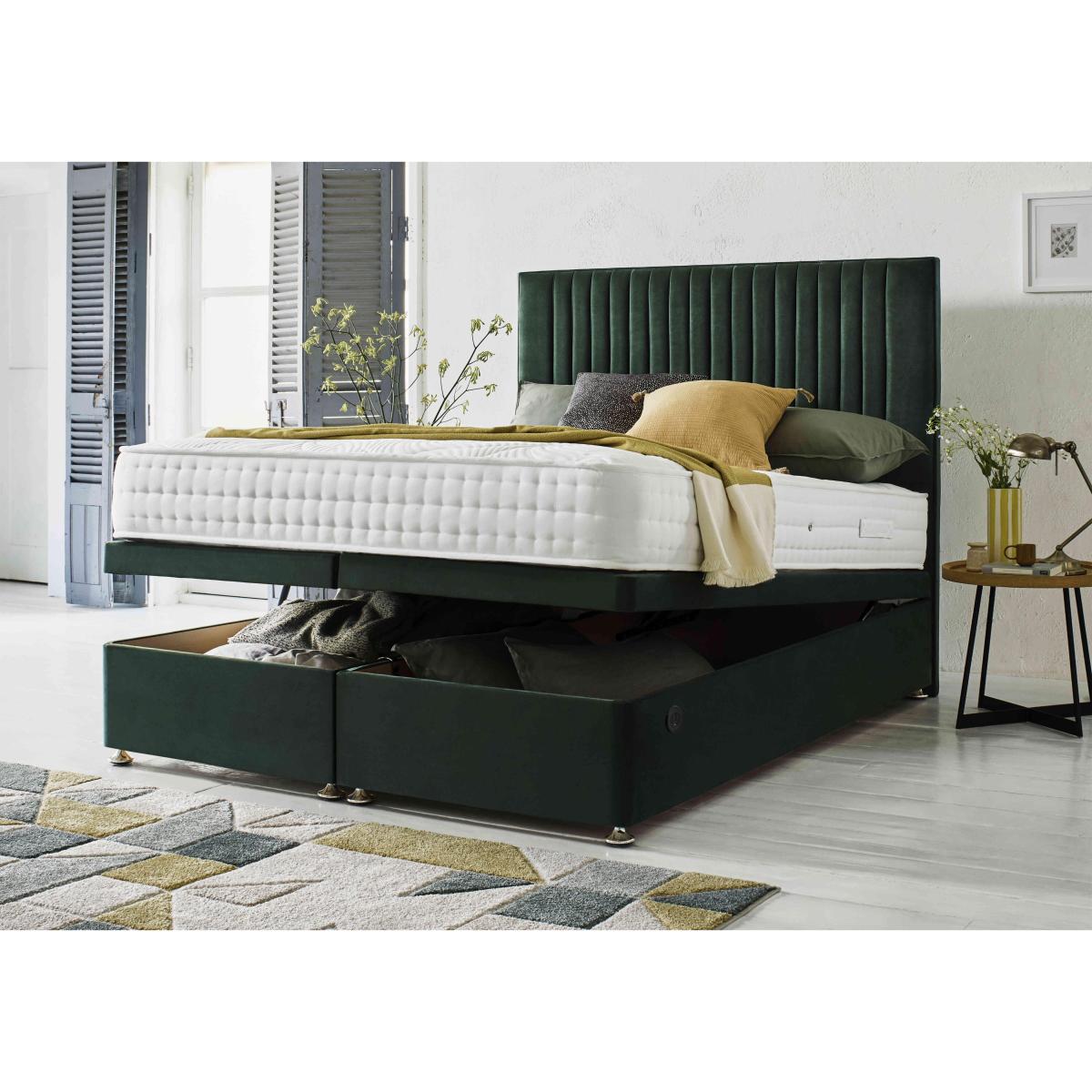 Sleep Story - Firm Gel Power End Ottoman Divan Set - Super King - Plush Atlantic – image 2