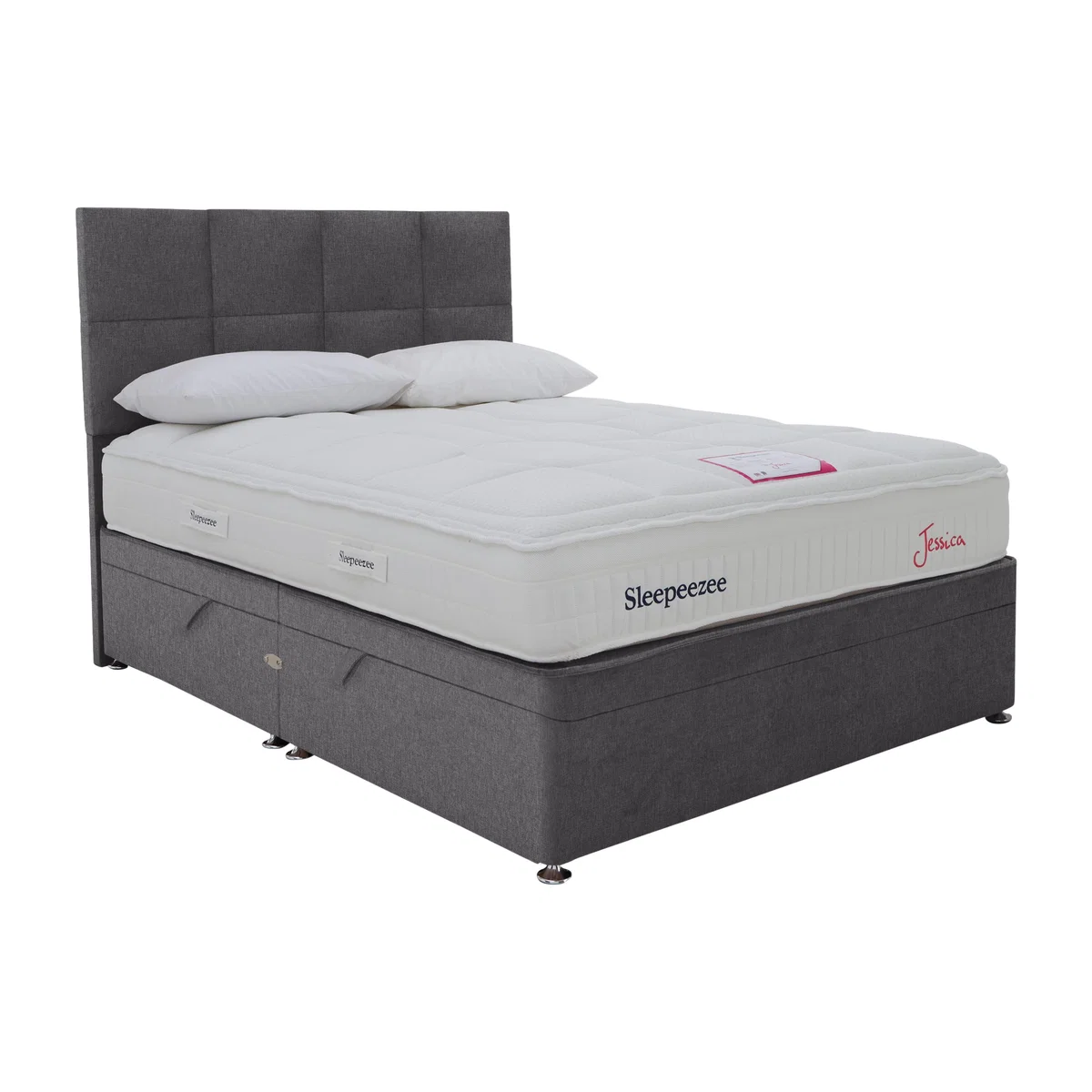 Sleepeezee - Jessica Side Ottoman Divan Set - Super King