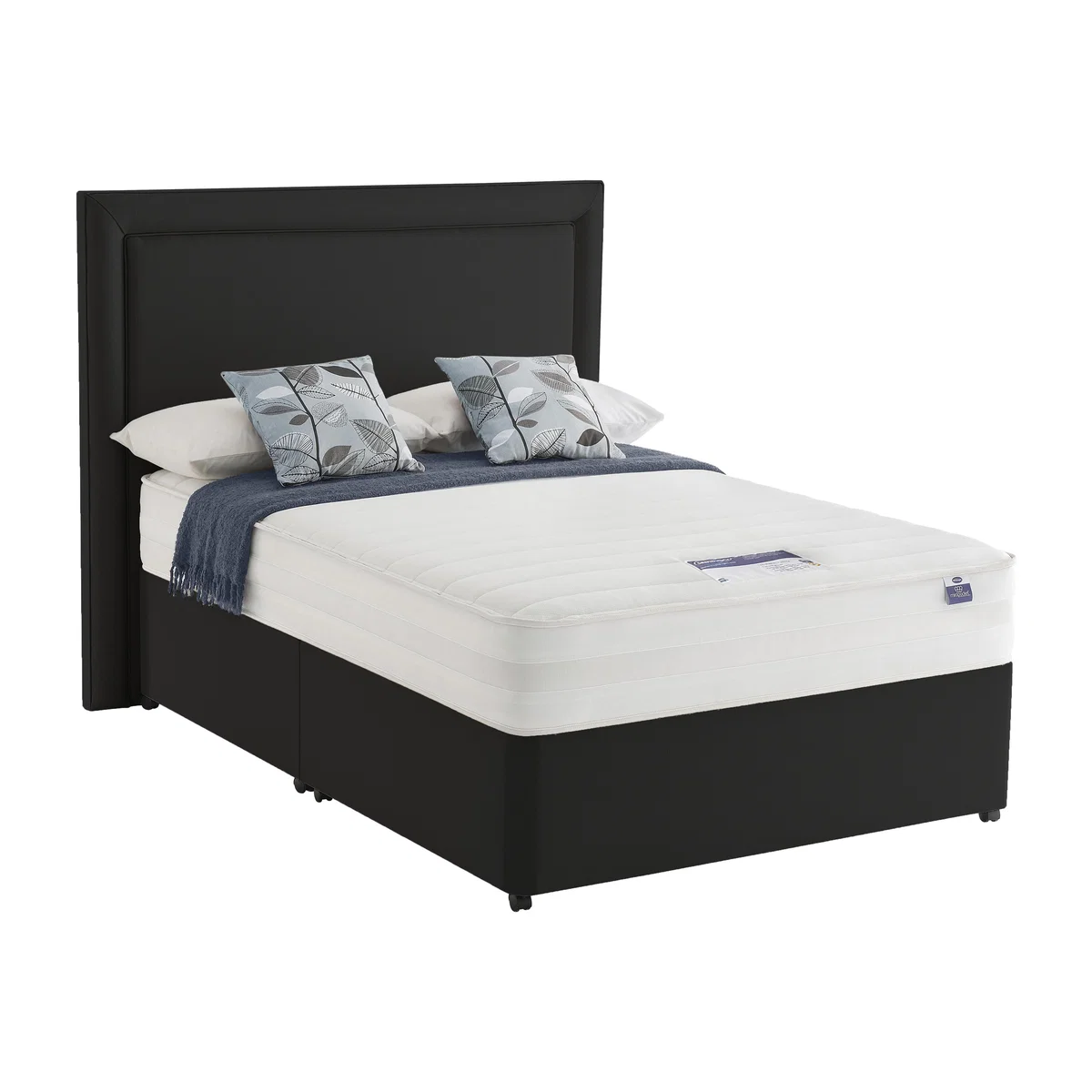 Silentnight - Mirapocket Serenity 1200 Memory Divan Set - Super King - Black – image 1