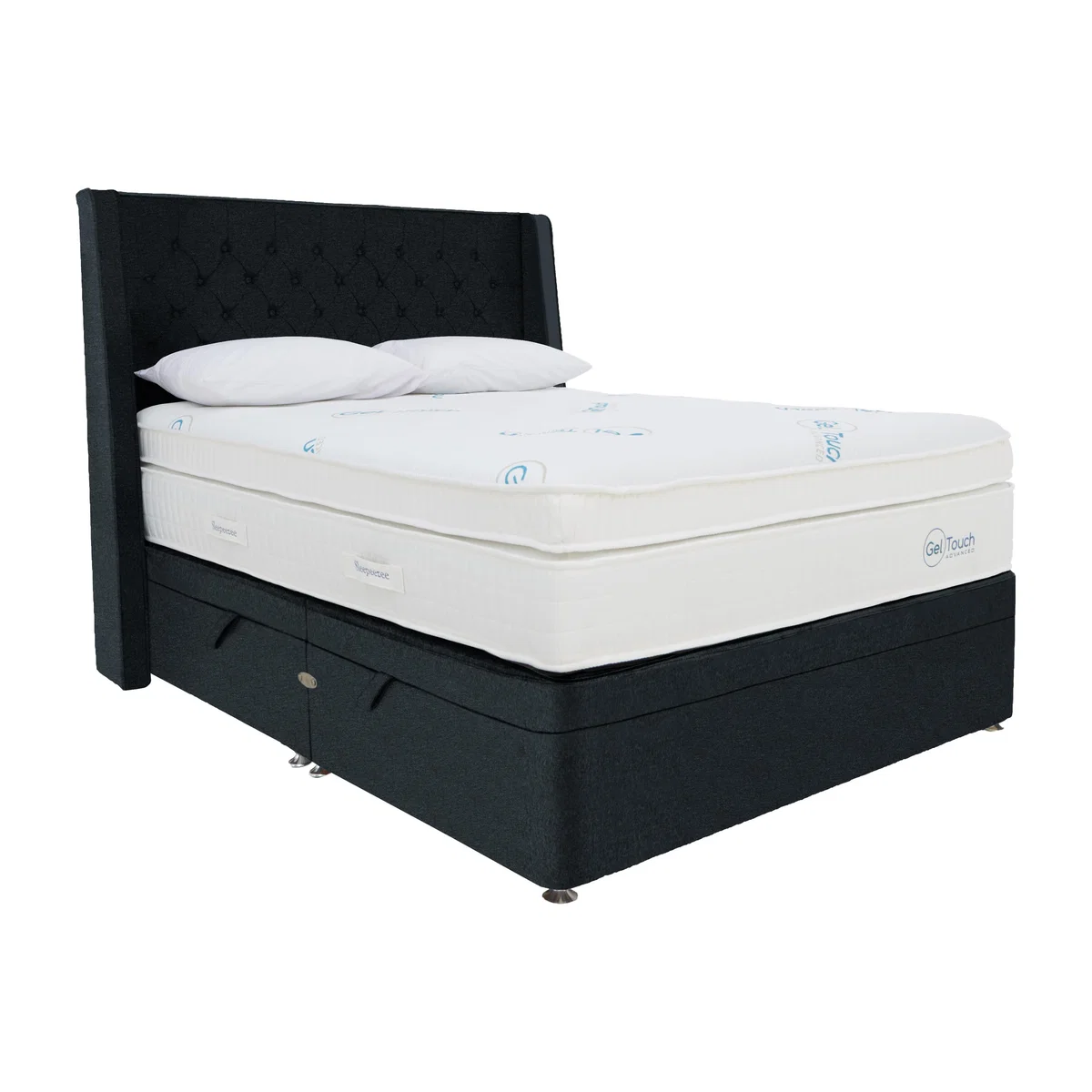 Sleepeezee - Geltouch Advanced 10000 Side-Lift Ottoman Divan Set - Super King - Black – image 1