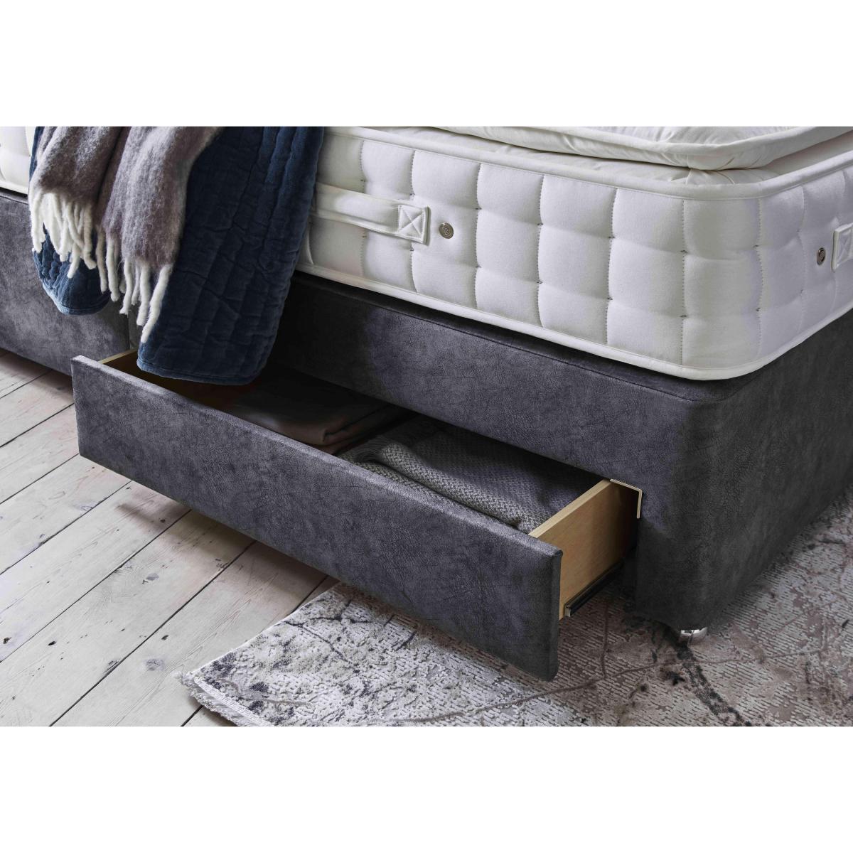 Highgrove - Sanctum Nature 2000 Pillowtop 2 Drawer Divan Set with Johnstone Headboard - Super King - Linoso Dove – image 4