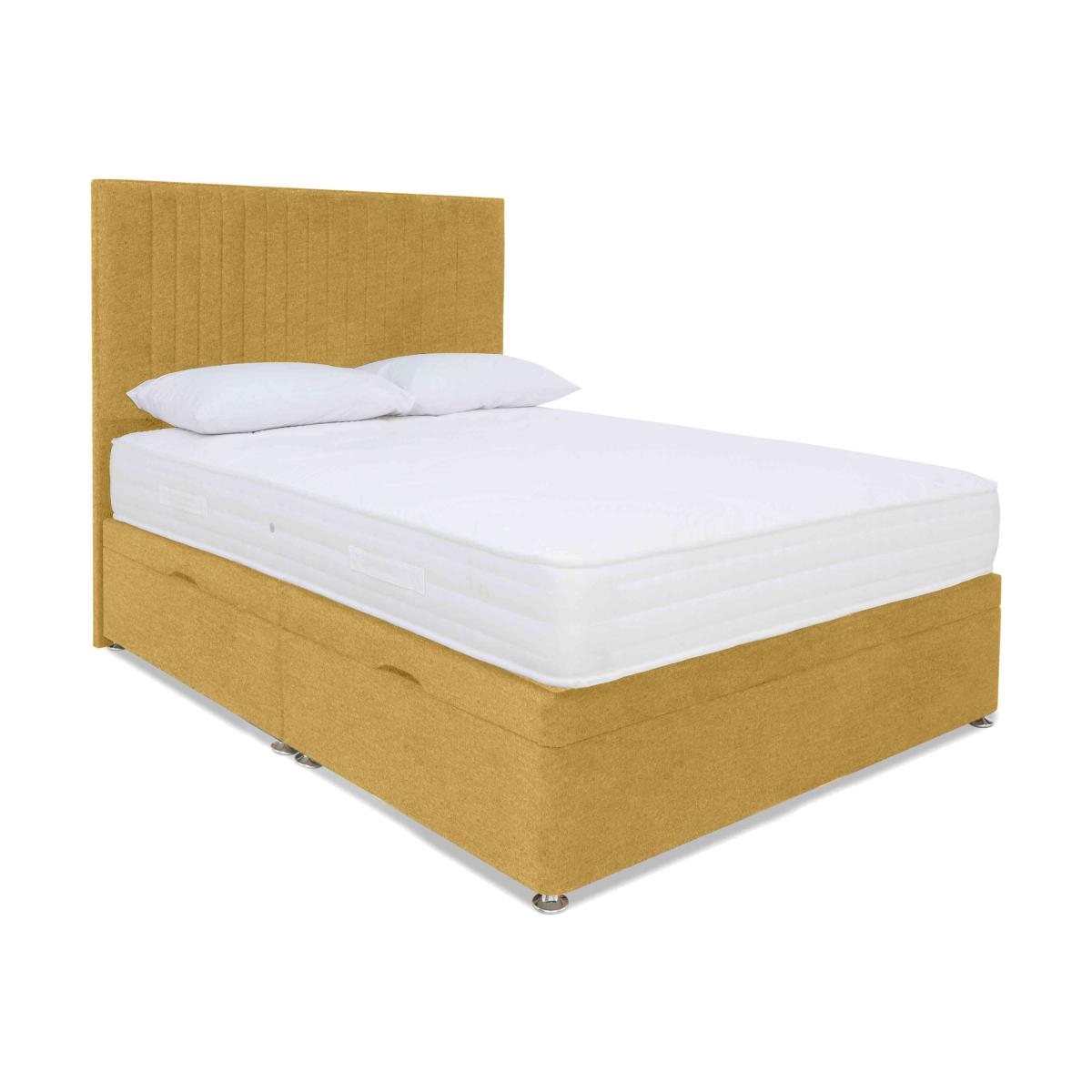 Sleep Story - Firm Gel Manual Side Ottoman Divan Set - Super King - Tuscan Tweed – image 1